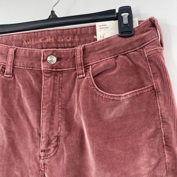 WOMENS American Eagle hi rise jegging stretch corduroy 12 long - Picture 2 of 8